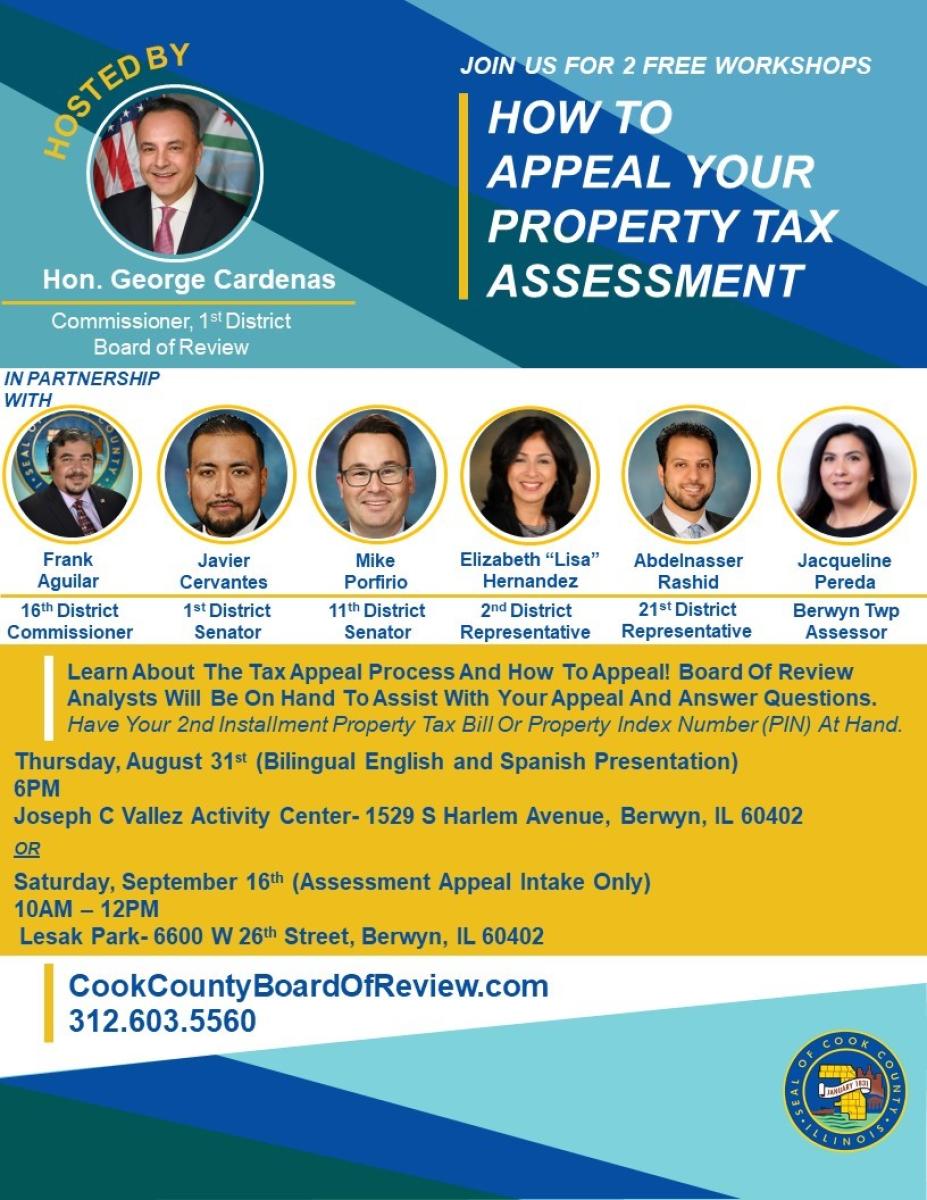 Berwyn Township Assessment Appeal Intake Event Cook County Board of